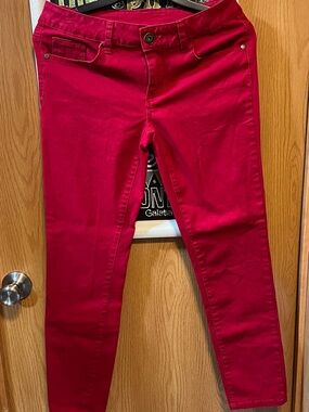 Red Camel Women's Skinny Jeans in Bright Red